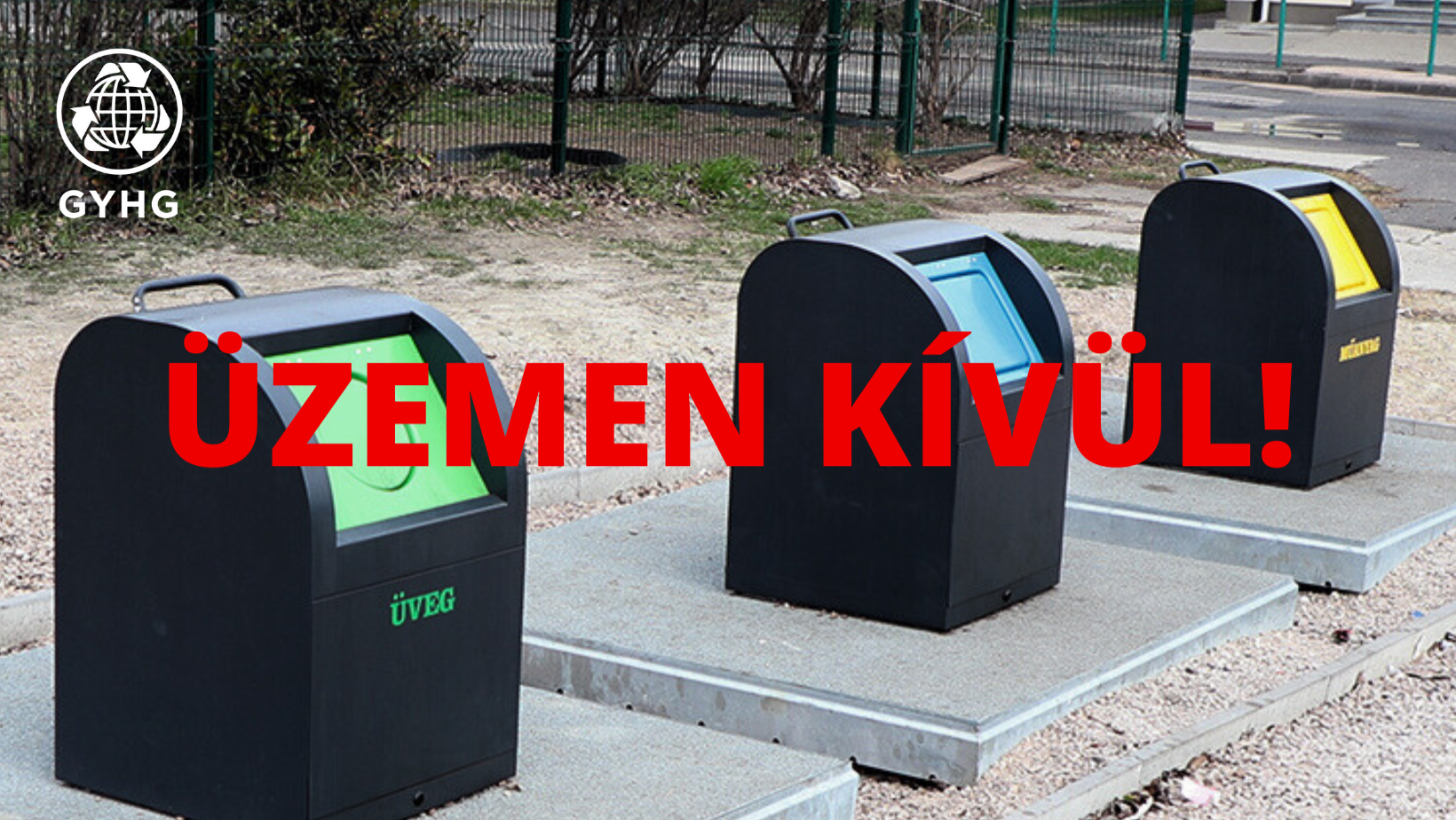 Üzemen kívül felirat